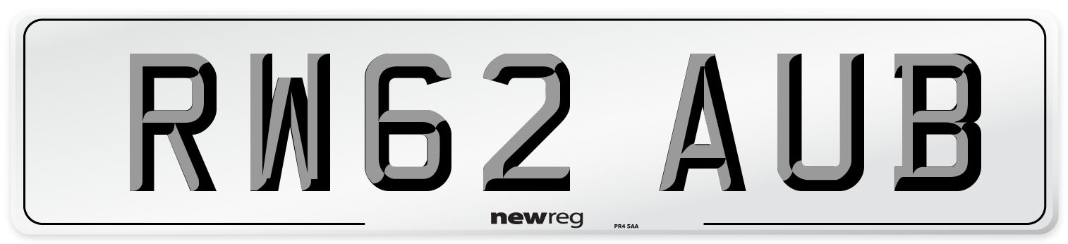 RW62 AUB Number Plate from New Reg